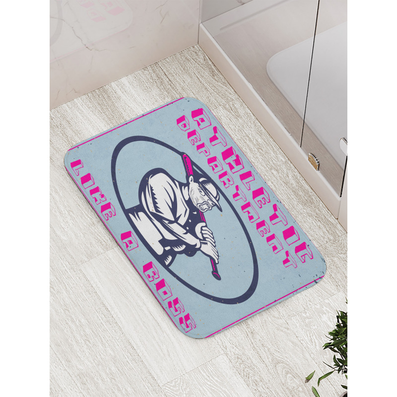 Retro Poster Art Like a Boss Bath Mat