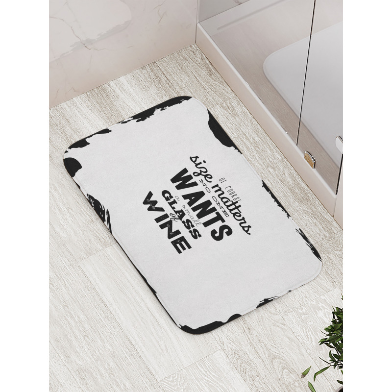 Funny Drinking Words Wine Bath Mat