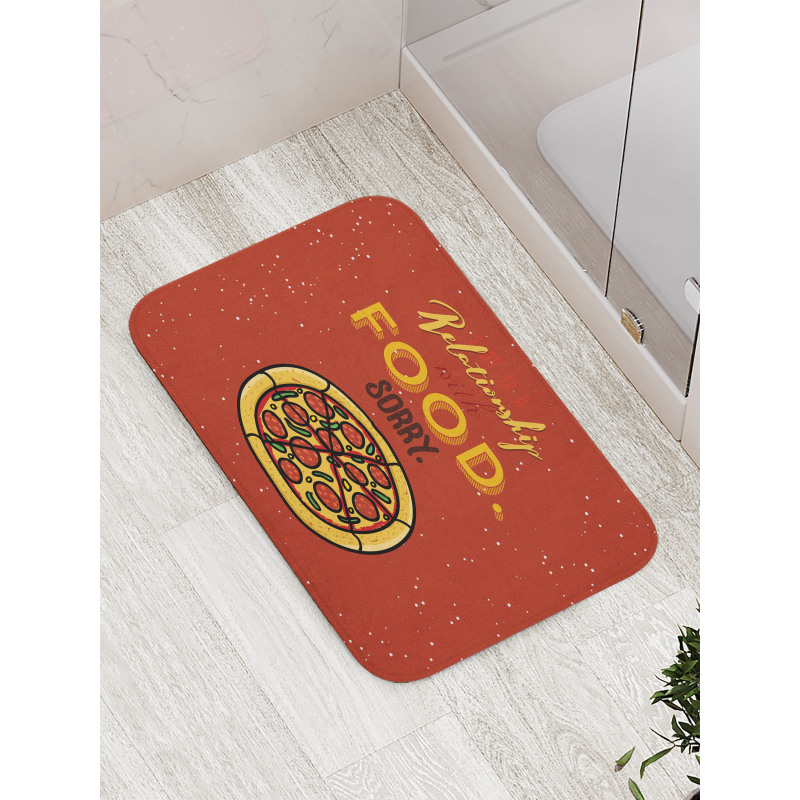 Pizza Relationship with Food Bath Mat