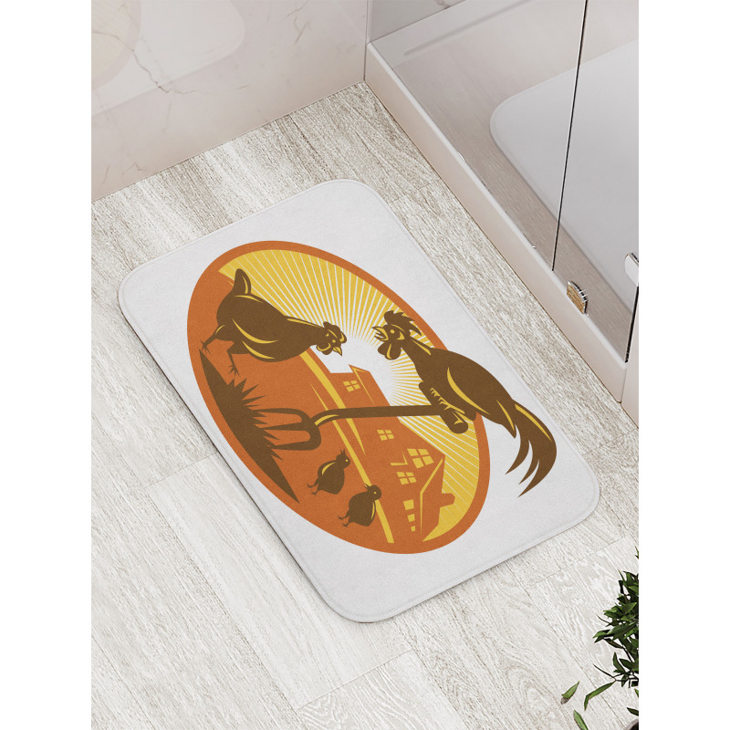 Retro Countryside Bath Mat