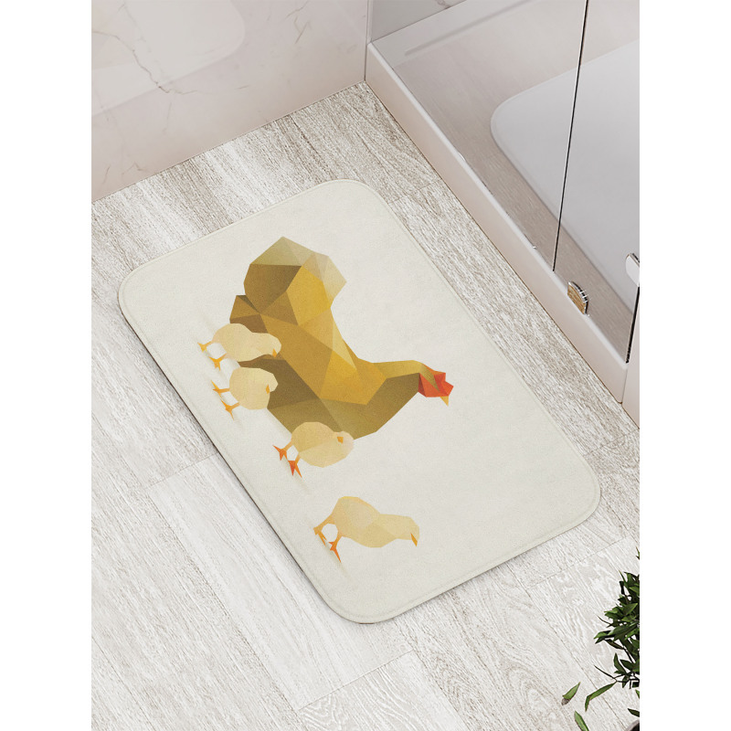 Polygonal Animal Art Bath Mat