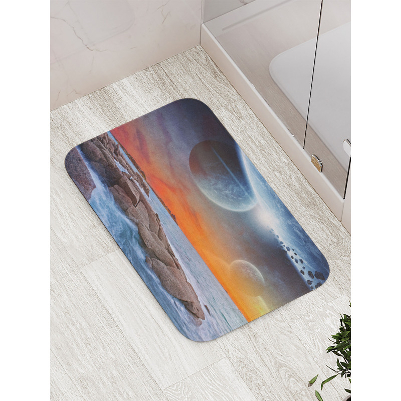 Planet Landscape View Bath Mat