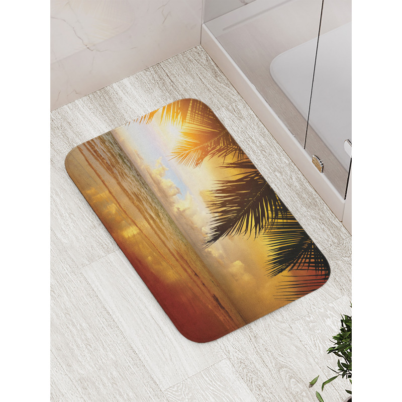 Sunset Caribbean Palms Bath Mat