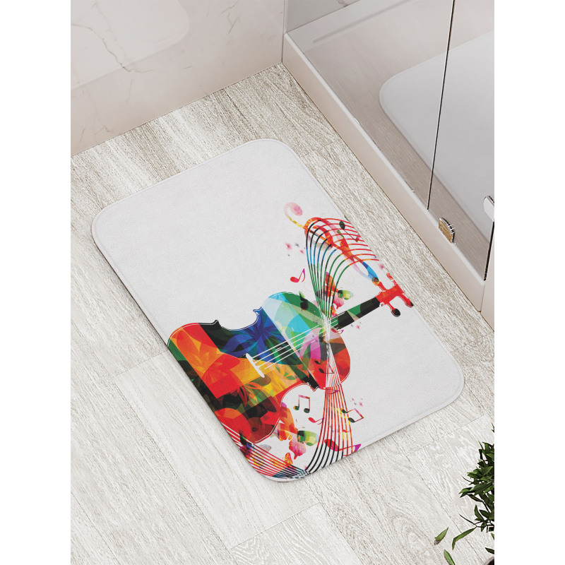 Cheerful String Instrument Bath Mat