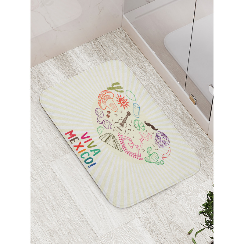 Viva Mexico Folklore Bath Mat