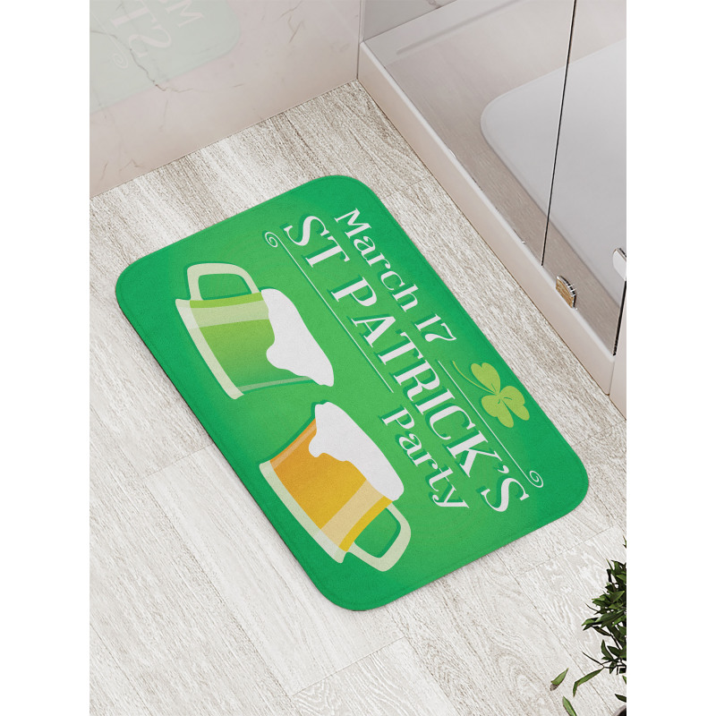 St. Patrick's Day Beers Bath Mat