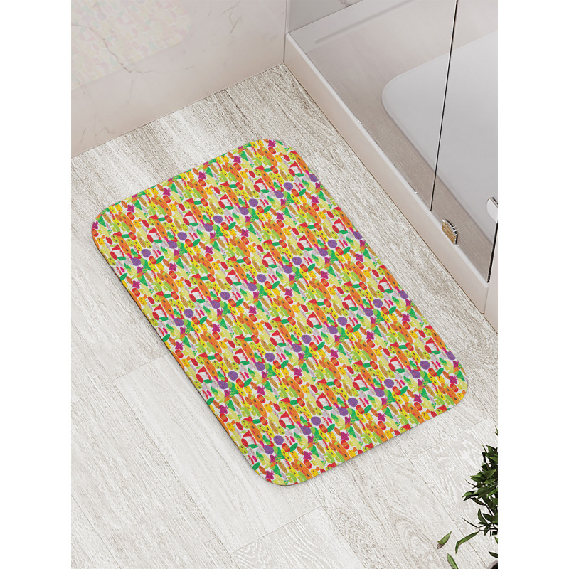 Smile Kawaii Foods Bath Mat