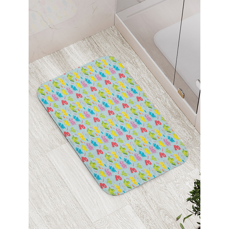 Colorful Seaweed Coral Bath Mat