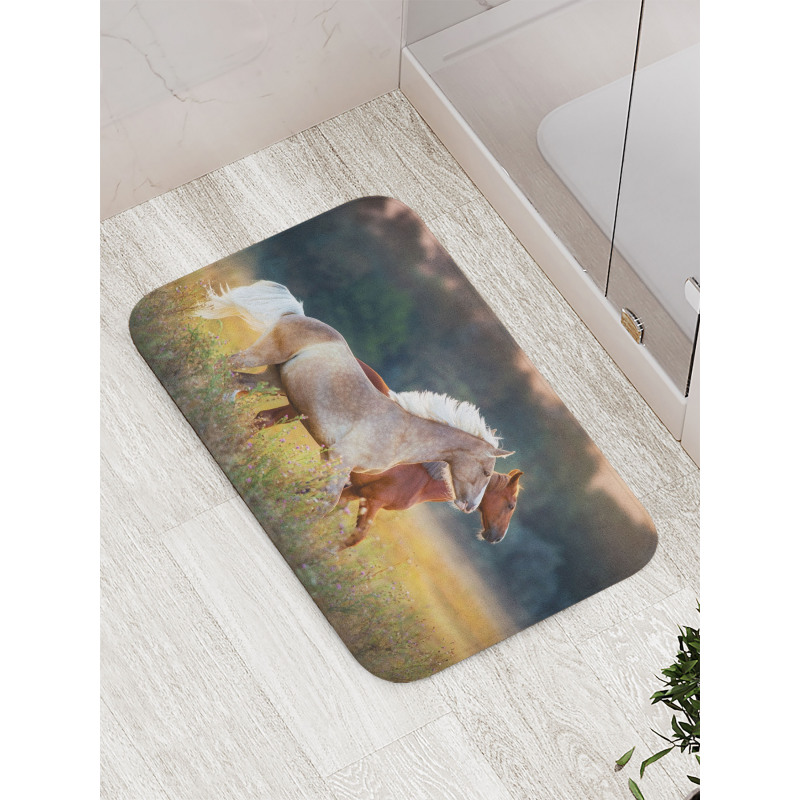 Horses Run Bath Mat