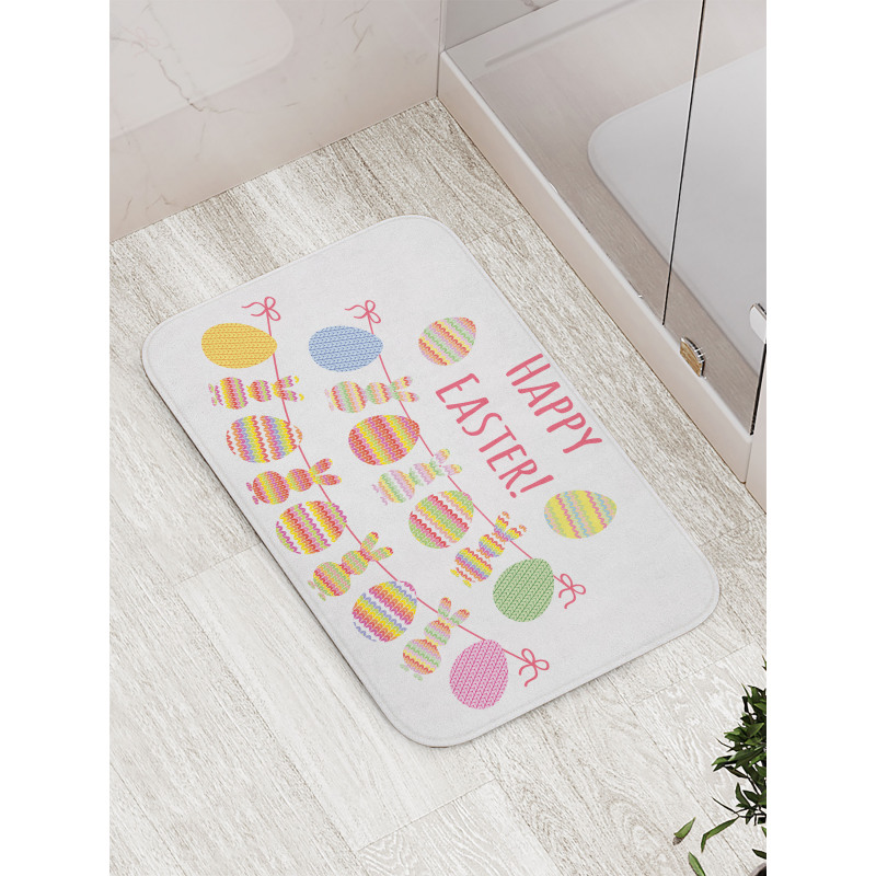 Happy Rabbit Bunting Bath Mat