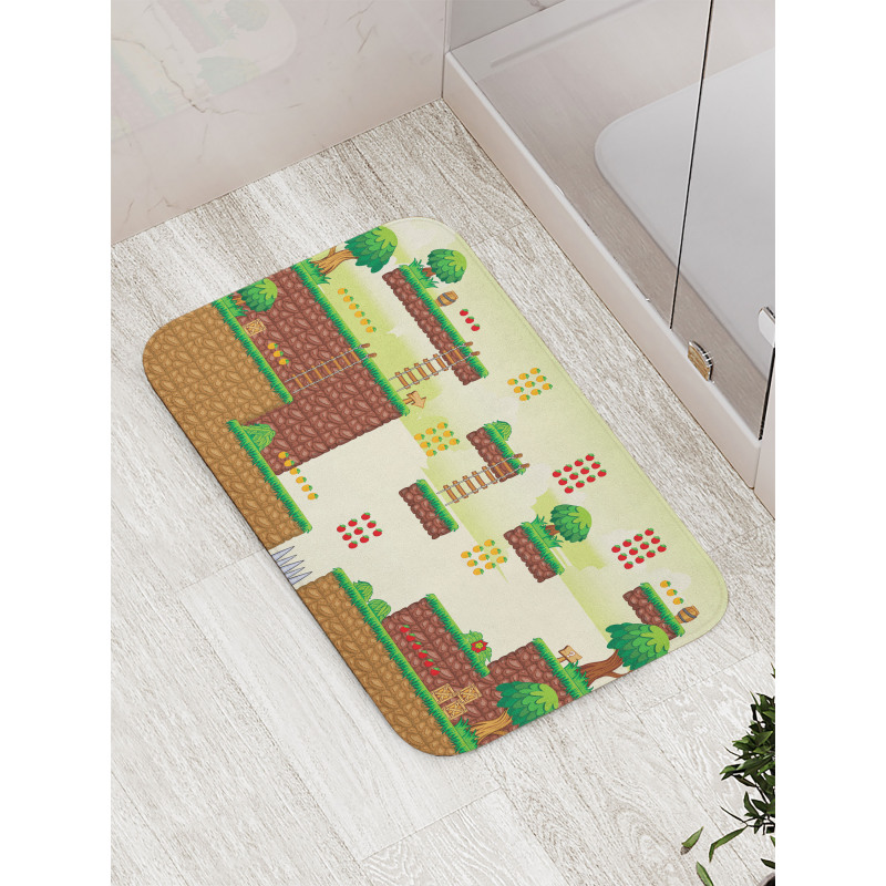 Vintage Video Game Platform Bath Mat