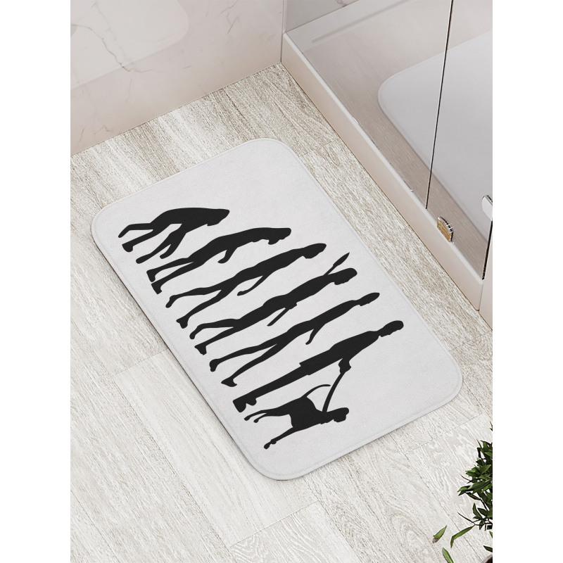 Ape to Man with Dog Pet Bath Mat