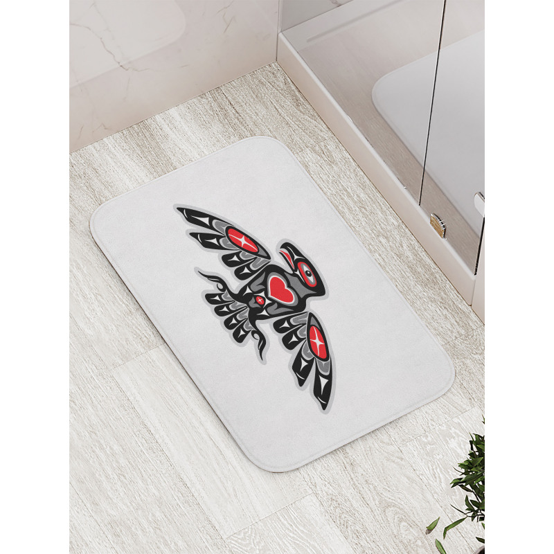 Indigenous Totem Bird Art Bath Mat