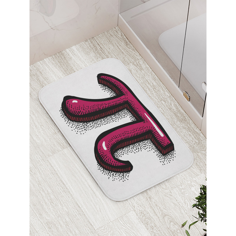 Cartoon Design Number Bath Mat