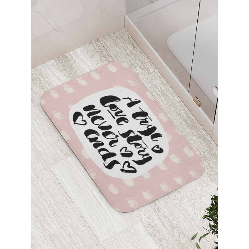 Love Story Saying Bath Mat