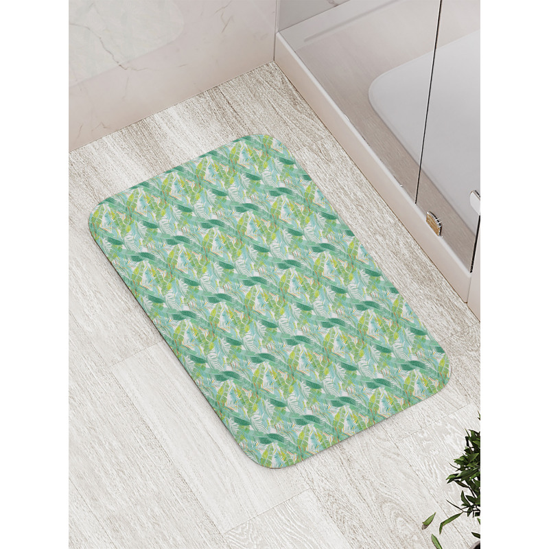 Creative Tropical Leaves Bath Mat