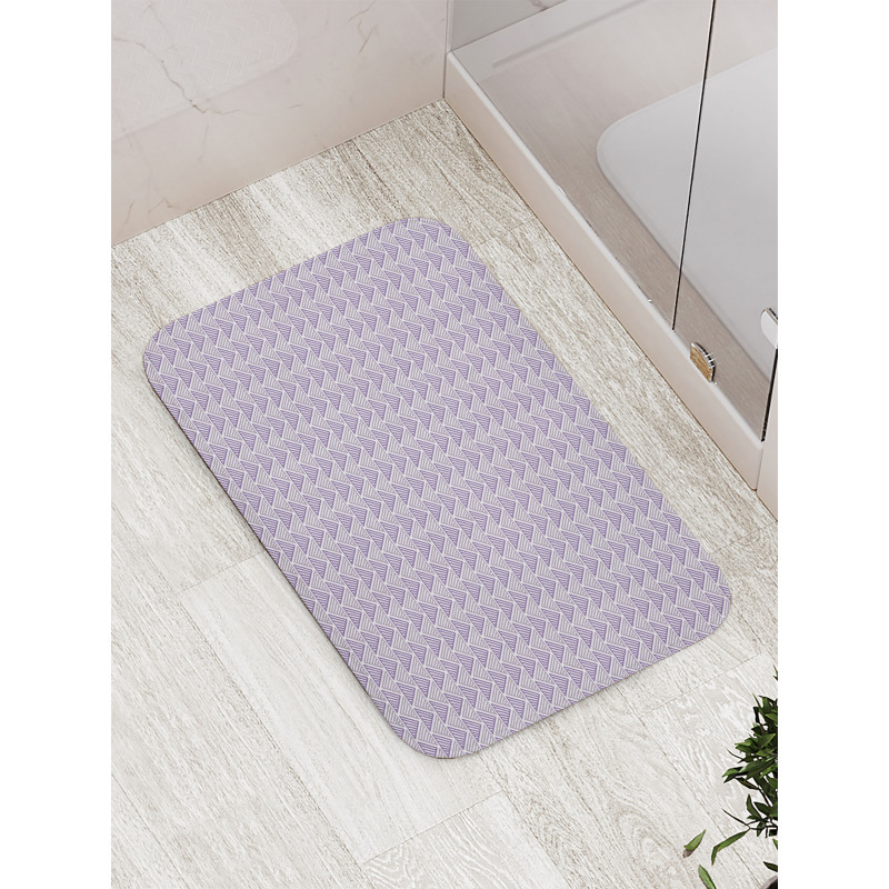 Triangles Diagonal Strips Bath Mat