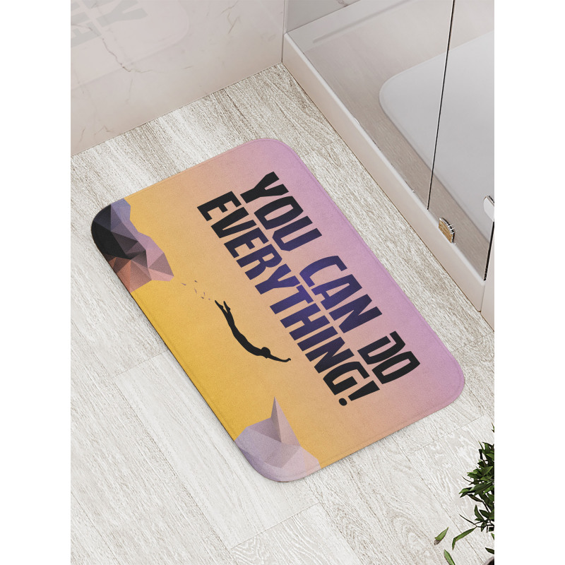 You Can Do Everything Phrase Bath Mat