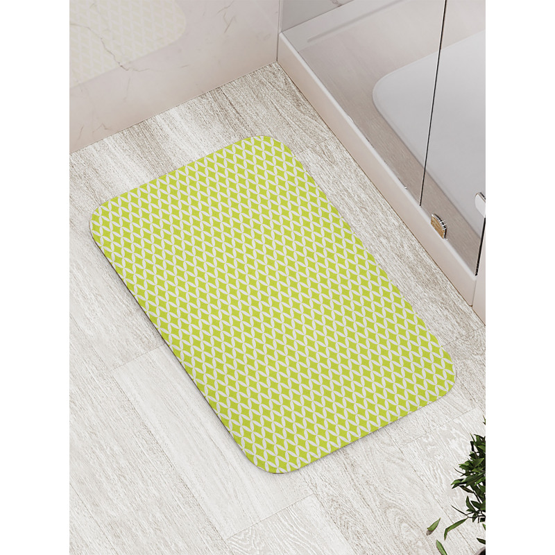 Retro Diamond Star Rounds Bath Mat