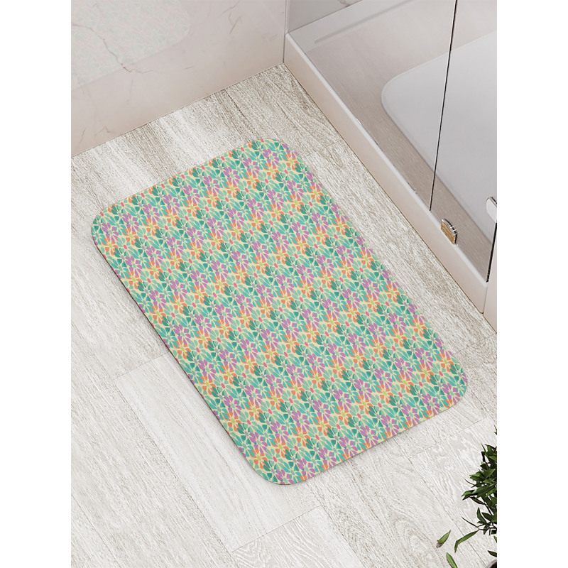 Funny Spring Flowers Bloom Bath Mat