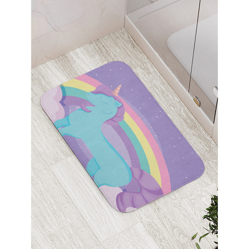 Nursery Rainbow Pony Art Bath Mat