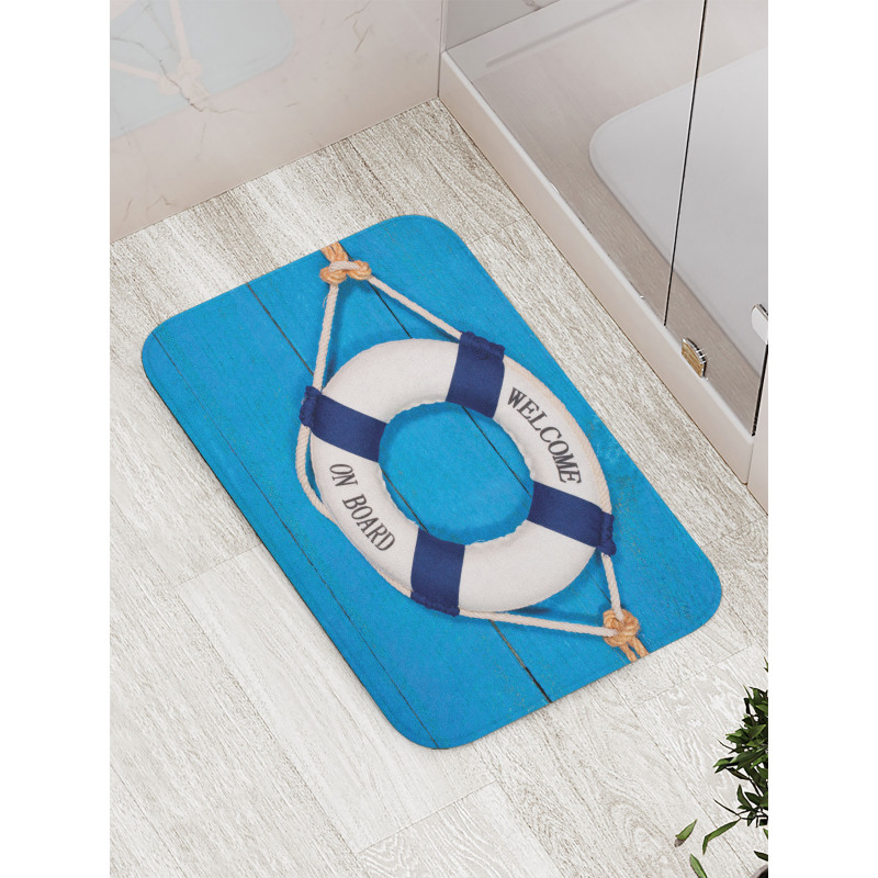 Welcome on Board Sign Bath Mat