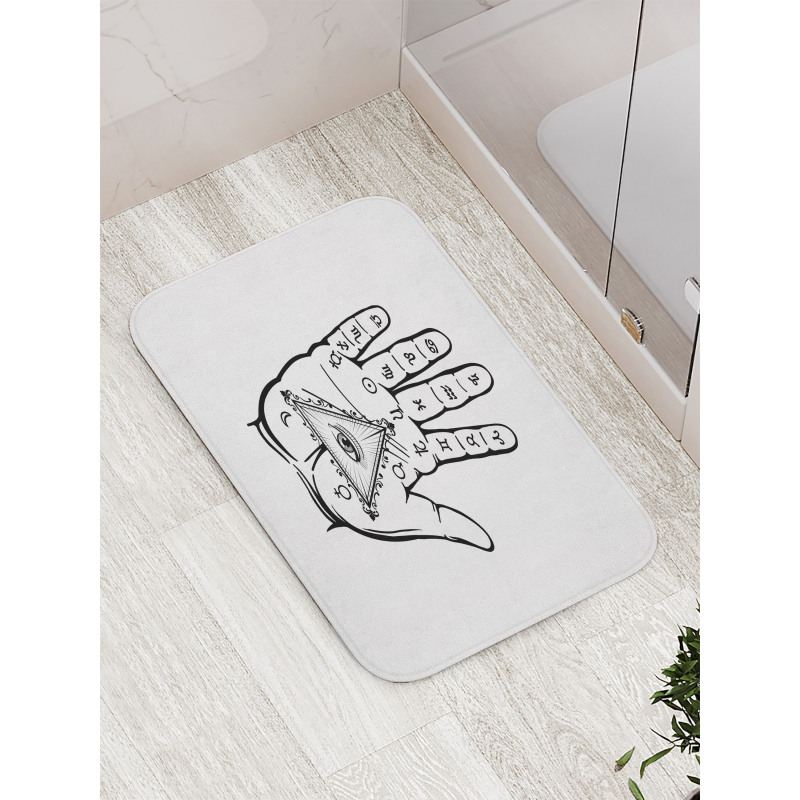 Psychic Hand Magic Eye Bath Mat