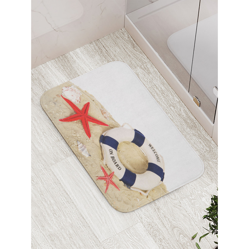 Shells Starfishes Sea Bath Mat