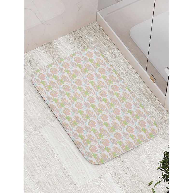 Hawaiian Leaves Pattern Bath Mat