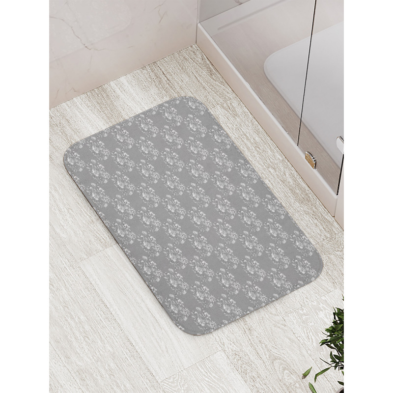 Delicate Wild Flowers Pansy Bath Mat