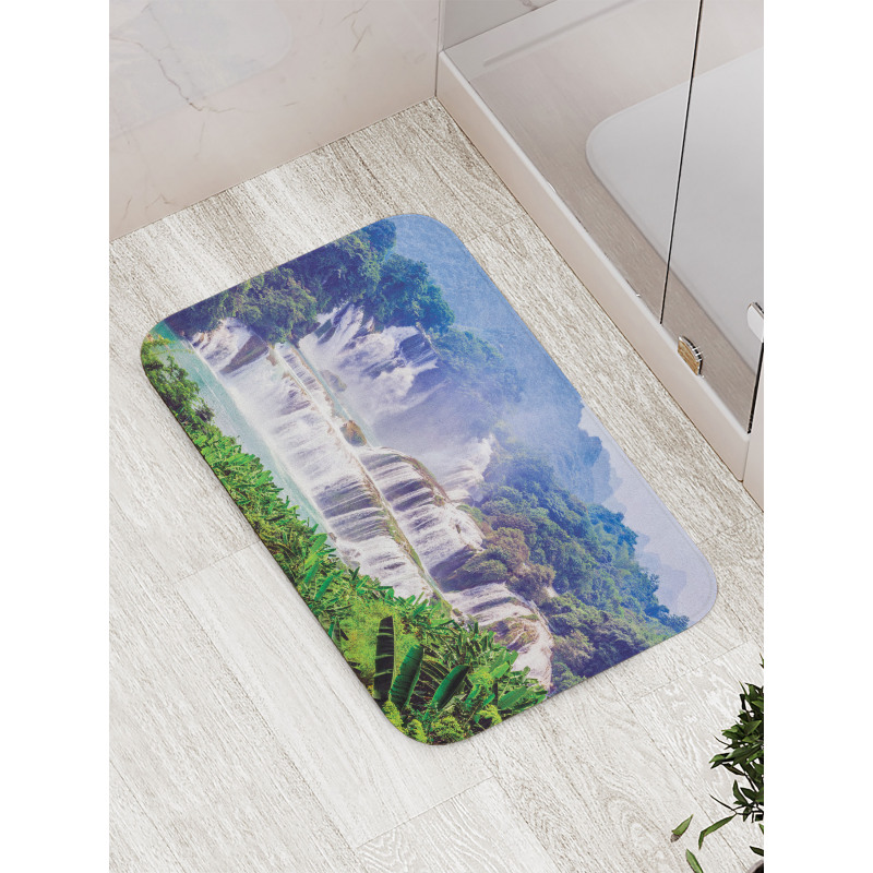 Waterfall Tropical Plant Bath Mat