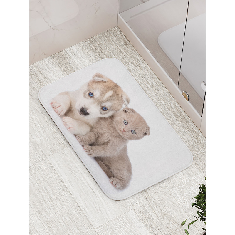 Cuddling Animals Bath Mat