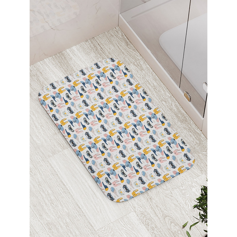 Doodle Design Animals Bath Mat