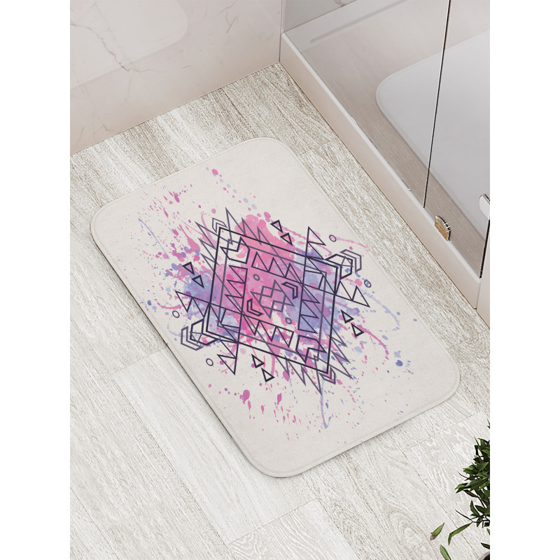 Motif Grunge Splashes Bath Mat