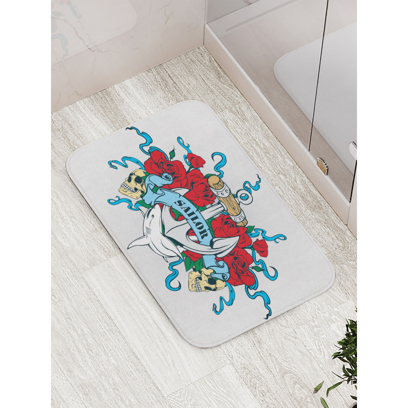 Anchor Bones Skeleton Bath Mat