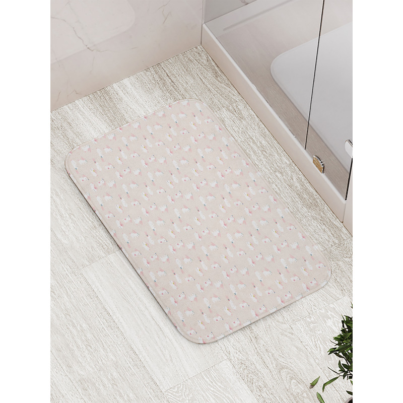 Bunnies with Wreath Bath Mat