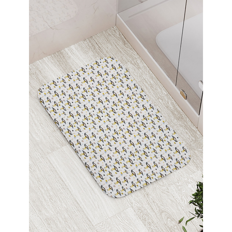 Exotic Birds in Doodle Art Bath Mat