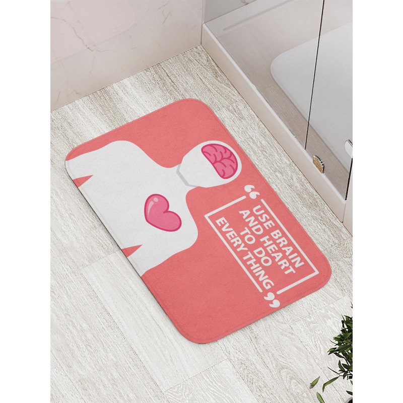 Human with Words Bath Mat