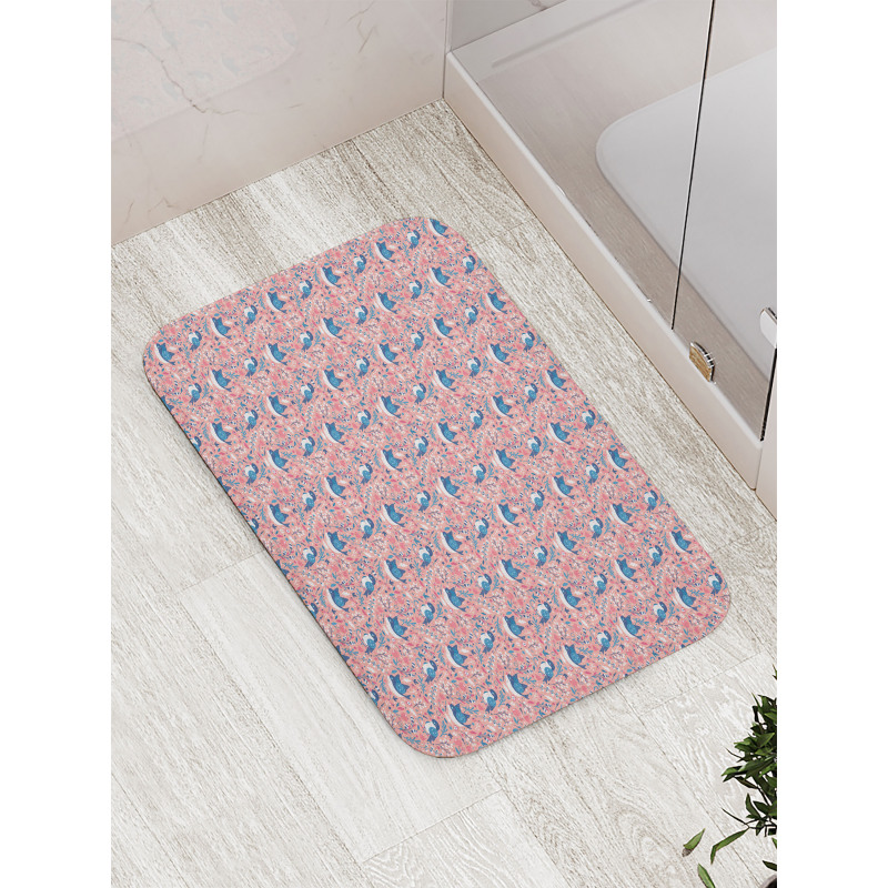 Spring Garden Bird Beauty Bath Mat