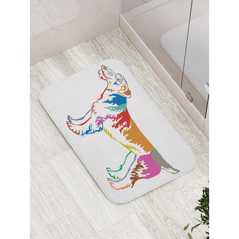 Terrier Shadows Sketch Bath Mat