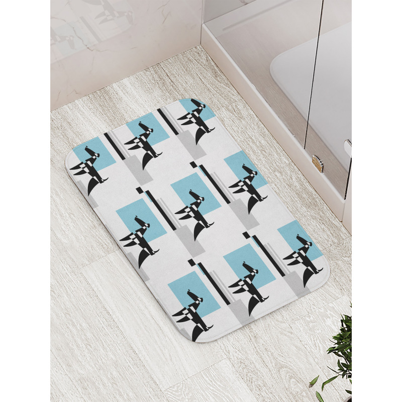 Simplistic Modern Terrier Bath Mat