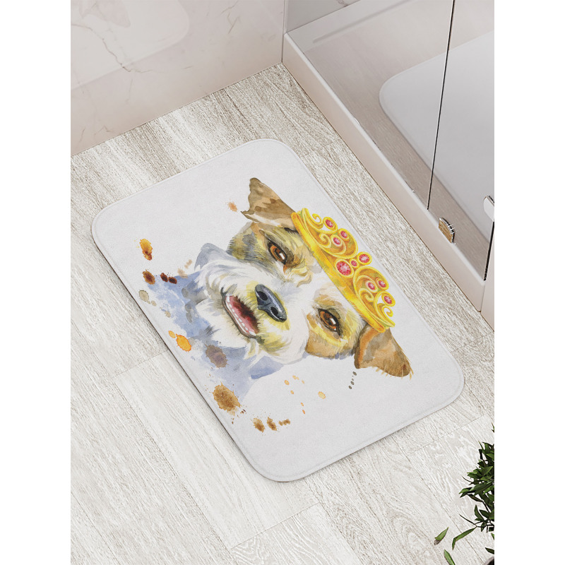 Watercolor Royal Terrier Bath Mat