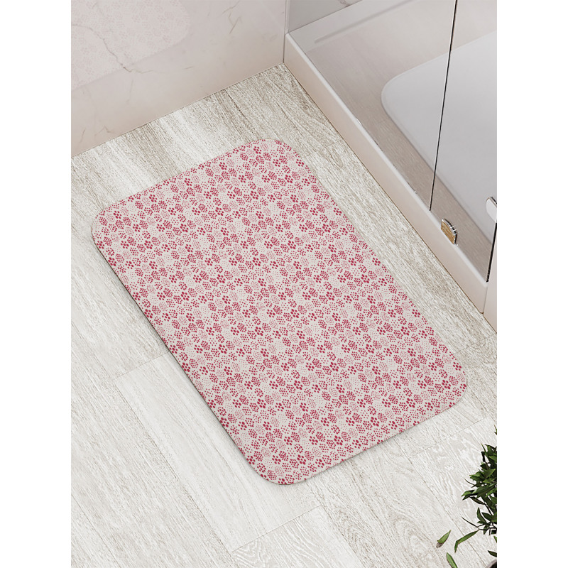 Dotted Hexagon Shapes Bath Mat