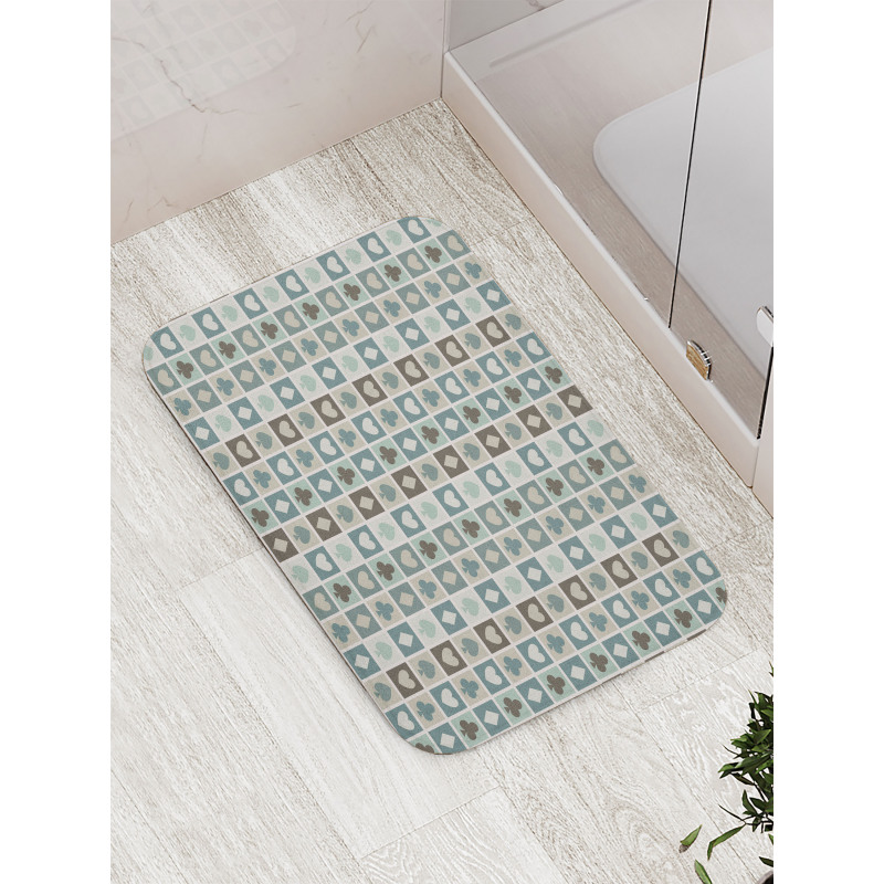 Heart Spades Diamonds Bath Mat