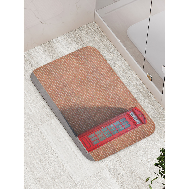 Telephone Kiosk Bricks Bath Mat