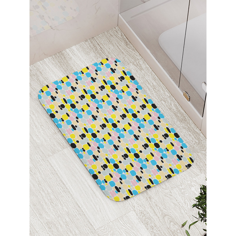 Modern Sketchy Circles Art Bath Mat