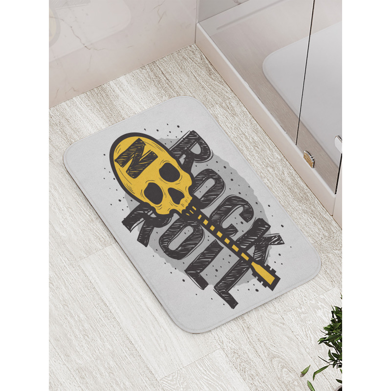 Skull Shaped Guitar Bath Mat