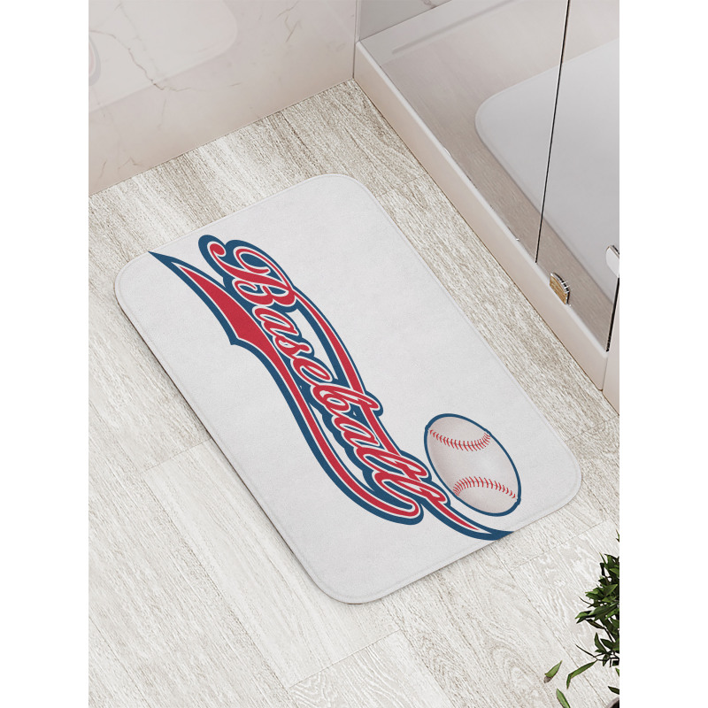 Baseball Ball Sports Bath Mat