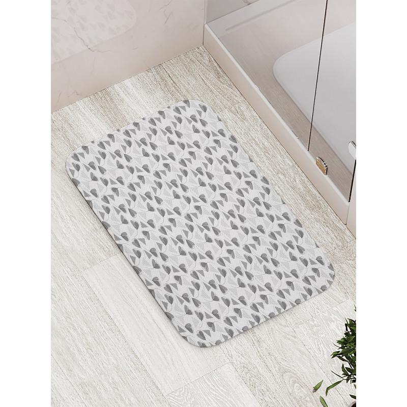 Dotted Triangles and Flowers Bath Mat