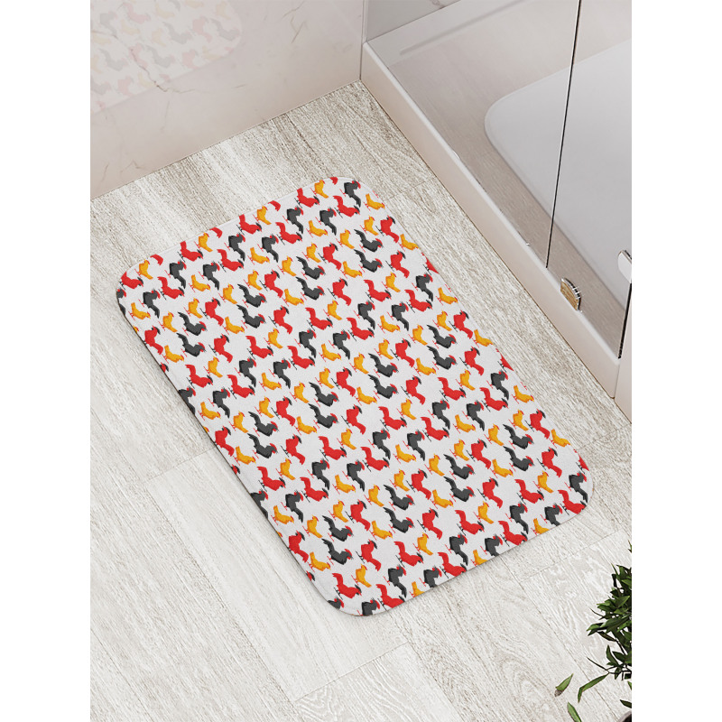 Farm Animal Bird Pattern Bath Mat